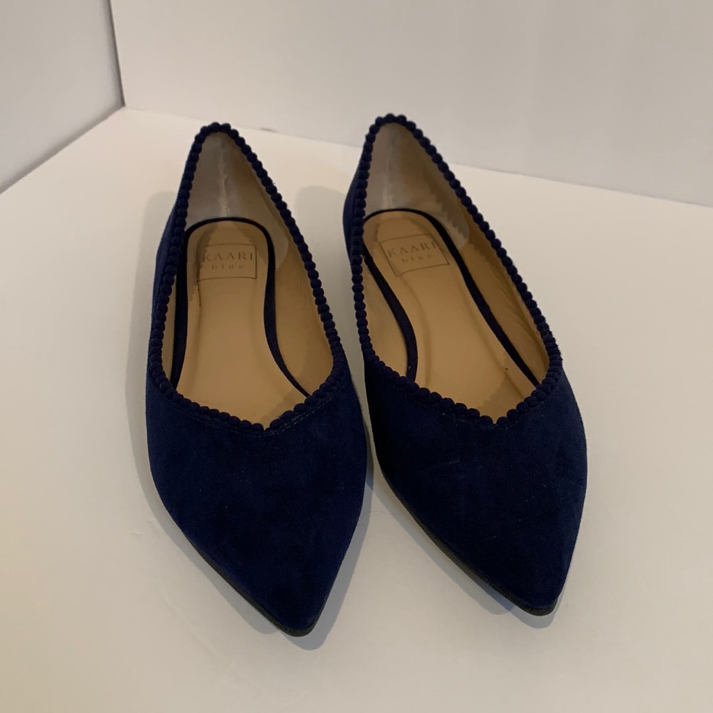 Navy Blue pointed toe flats